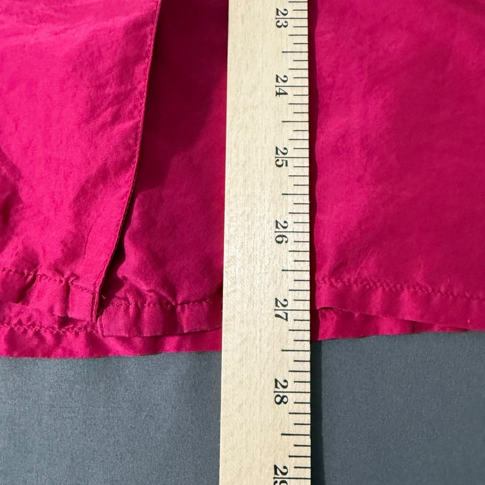 Lady Footlocker Vintage Magenta Pink Peter Pan Collar Button Down Blouse Medium - Picture 11 of 12